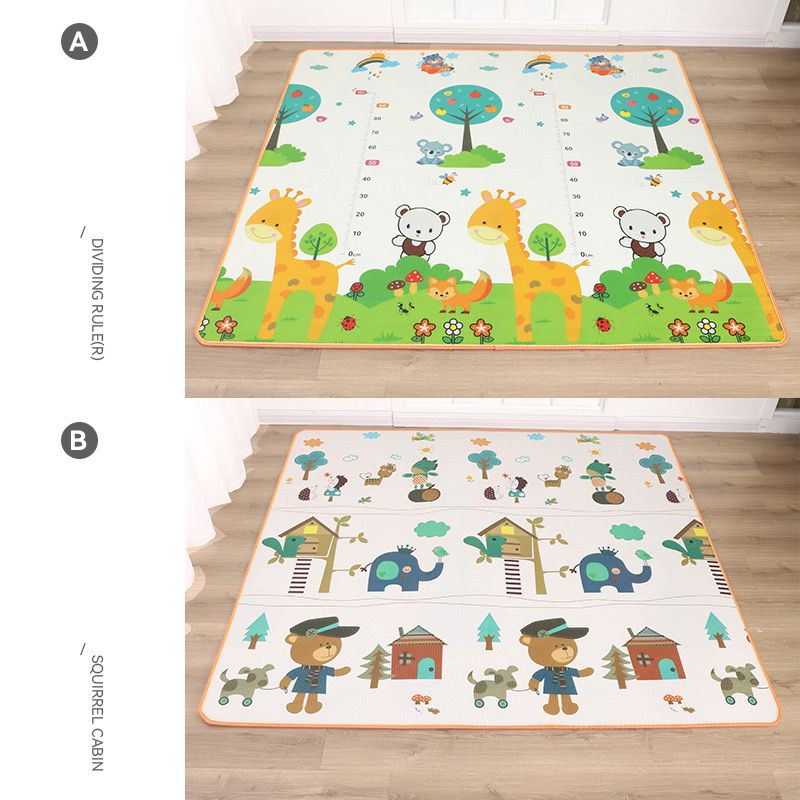 Tasteless 200cm*180cm Crawling Mat Double Surface Carpet Creative Cartoon Design Developing Mat for Children Cute Baby Play Mats