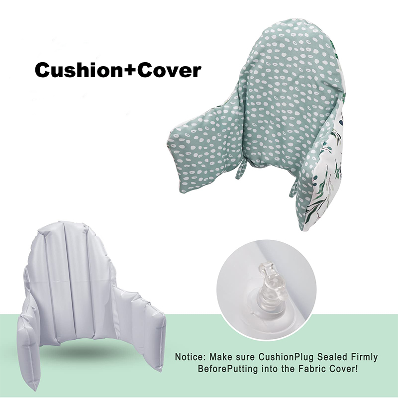 Funda de cojín de algodón y poliéster para silla de comedor de bebé, cojín inflable para niños, accesorios para asiento alto infantil, almohadas traseras