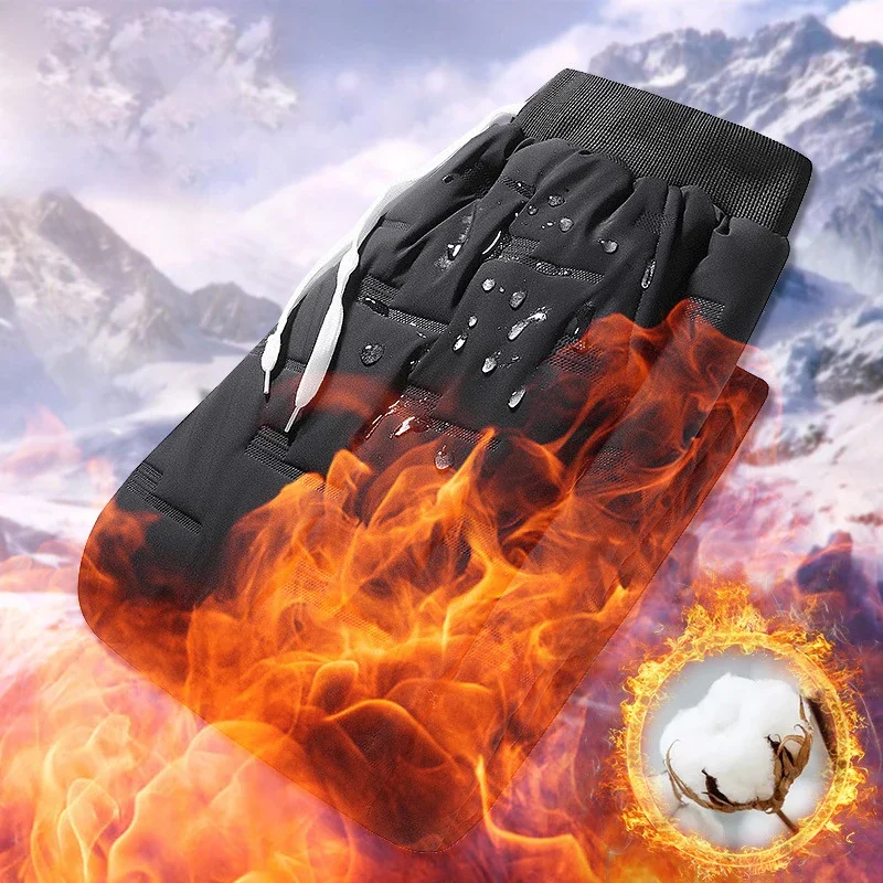 Pantaloni invernali in cotone pile di agnello Design alla moda Pantaloni sportivi antivento caldi di mezza età e anziani slim fit Pantaloni a gamba dritta