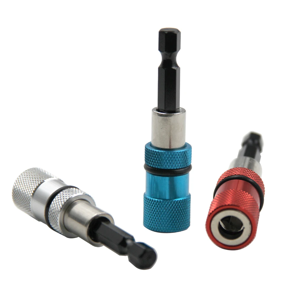 1/4 สแตนเลสสตีลไขควงไฟฟ้าบิตจํากัดแม่เหล็กเชื่อมต่อ Rod ไขควงความลึกปรับ Extension Rod เครื่องมือ