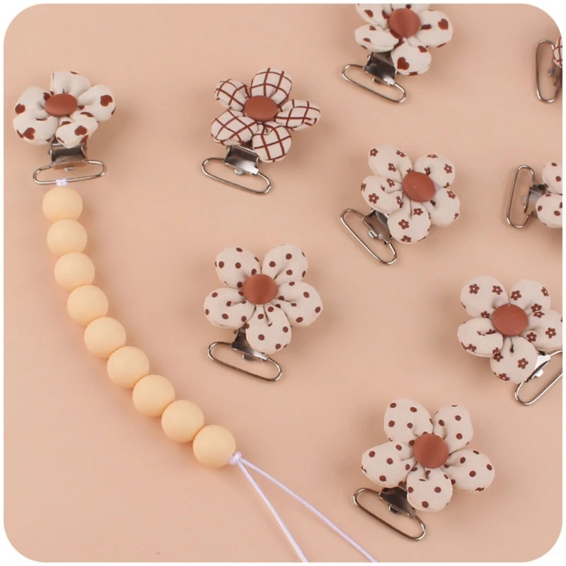 Portable Pacifier Clip Toy Charm DIY Pacifier Clip Pacifier Holder Grasping Toy for Teething Baby Gift for Babies