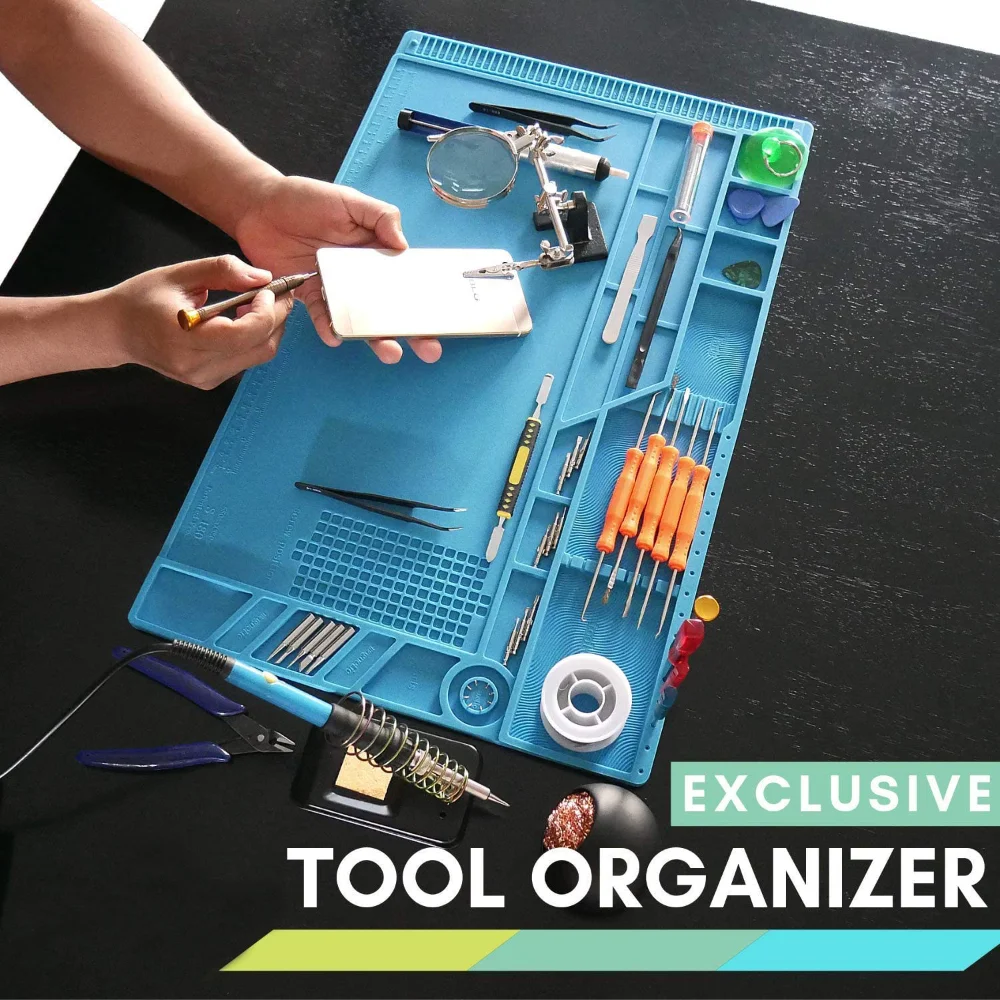 500 ℃   สถานีบัดกรีทนความร้อนแผ่นซิลิโคนแผ่นทํางานโต๊ะแพลตฟอร์มสถานีเชื่อมสําหรับสถานีบัดกรี BGA อิเล็กทรอนิกส์