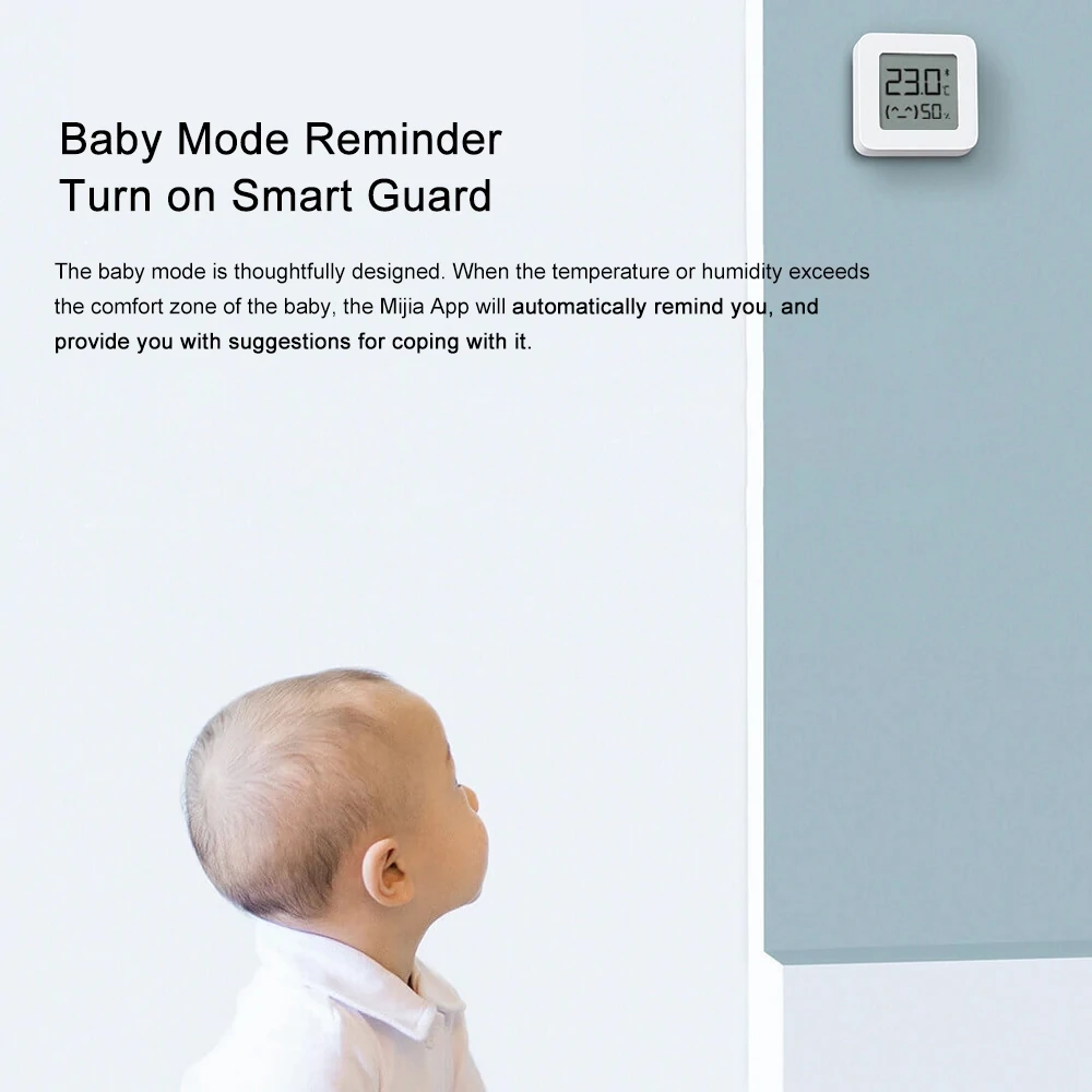 XIAOMI Mijia – thermomètre numérique intelligent avec écran LCD, 2 capteurs de température et d'humidité, bluetooth, application Mi Home