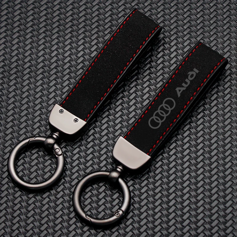 LLavero de coche con hebilla de Metal de piel adecuado para Audi A3 A4 B5 B6 B8 A3 8P 8V 8L A5 A6 C6 C5 A1 A7 A8 Q2 Q3 TT accesorios interiores