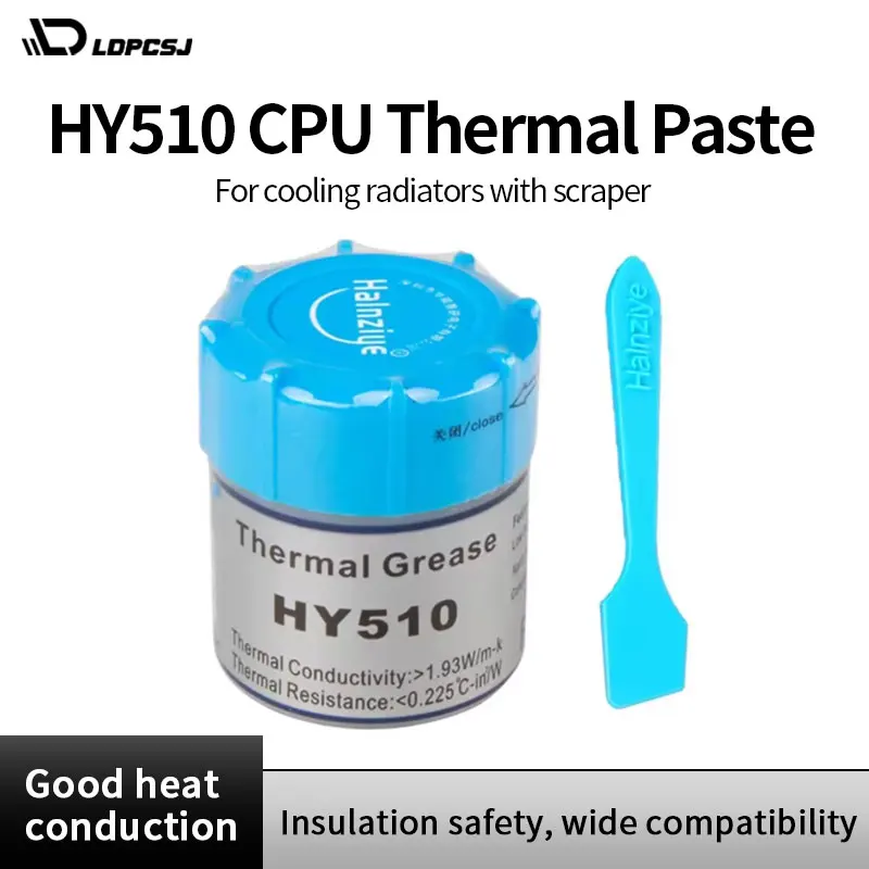 LD HY510 computadora de escritorio CPU pasta compuesta de grasa térmica pasta de silicona conductora de calor para enfriar disipador de calor con raspador