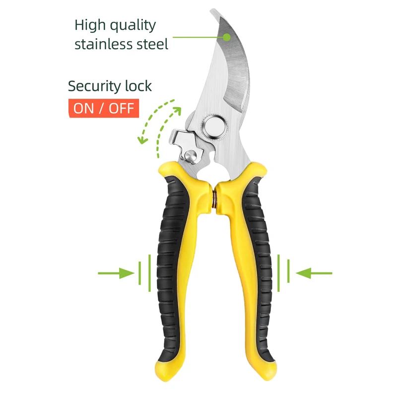 สวนกรรไกรสําหรับบอนไซ Professional Pruning ต้นไม้ Orchard องุ่นสาขา Gadgets การเกษตรฟาร์มเครื่องมือ Pruner ดอกไม้