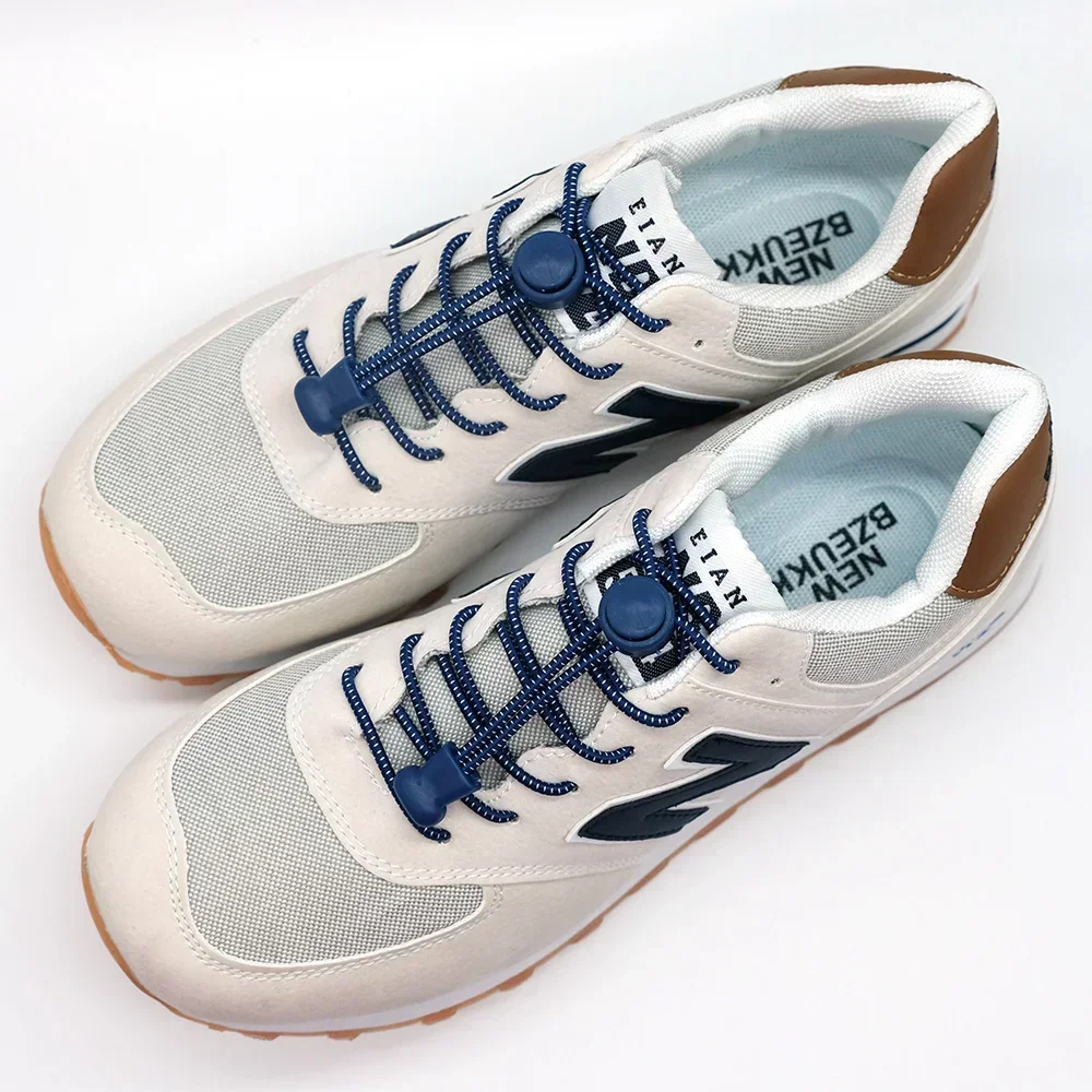 Cordones elásticos para zapatos sin cordones para senderismo, 17 colores, cordones para zapatillas, elásticos de goma con bloqueo redondo, cordones rápidos para perezosos