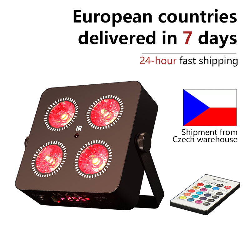 4x18 Вт Led RGBWA UV 6IN1 Цветная батарея Беспроводная DMX Led Par Light Мини-батарея Свет для вечеринок 2,4G Беспроводная связь