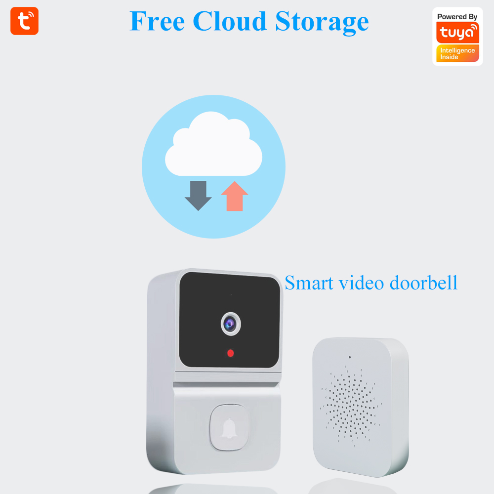 Tuya APP timbre inalámbrico WIFI almacenamiento gratuito en la nube visor Visual teléfono de puerta de vídeo en espera de largo tiempo