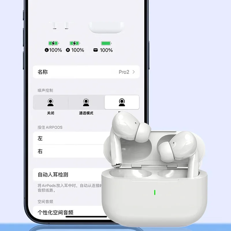 USAMR Airs Pro auriculares inalámbricos Bluetooth 5,2 TWS auriculares Siri ventana emergente impermeable con micrófono para IPHONE Android