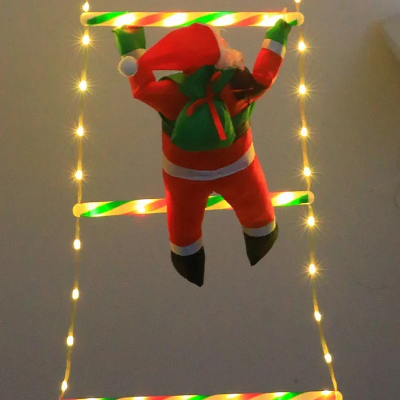 1/3M Santa Claus Climbing Ladder String Lights USB 8 Modes LED Lamp Christmas Decoration for Garden Cristmas Tree New Year Gift