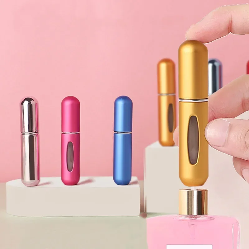 5Ml Mini Di Động Lọ Chai Nước Hoa Với Xịt Bình Mùi Hương Bơm Trống Hộp Đựng Mỹ Phẩm Atomizer Cho Du Lịch Công Cụ Mới