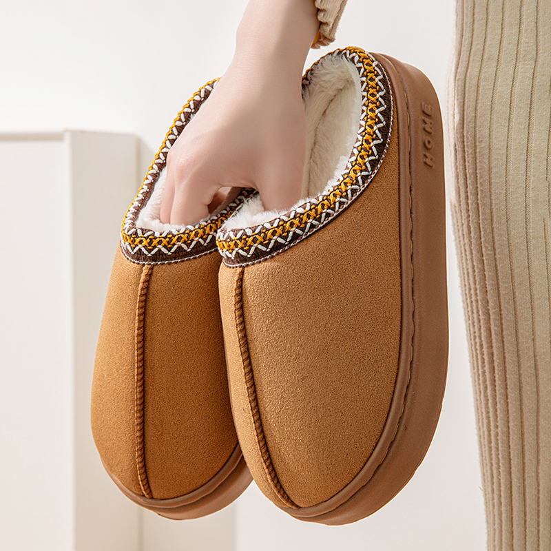 Casual damesslippers Thuis Winter Pluche Luxe Designer Damesschoenen Mode Indoor Fuzzy Bont Slides Flats Elegant Groot formaat