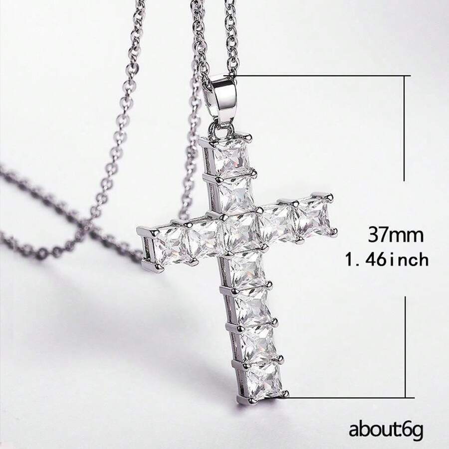 Neue Mode Halsketten Weibliche Anhänger Gold Multi Farbe Kristall Jesus Kreuz Anhänger Für Frauen Halskette Party Freizeit Schmuck