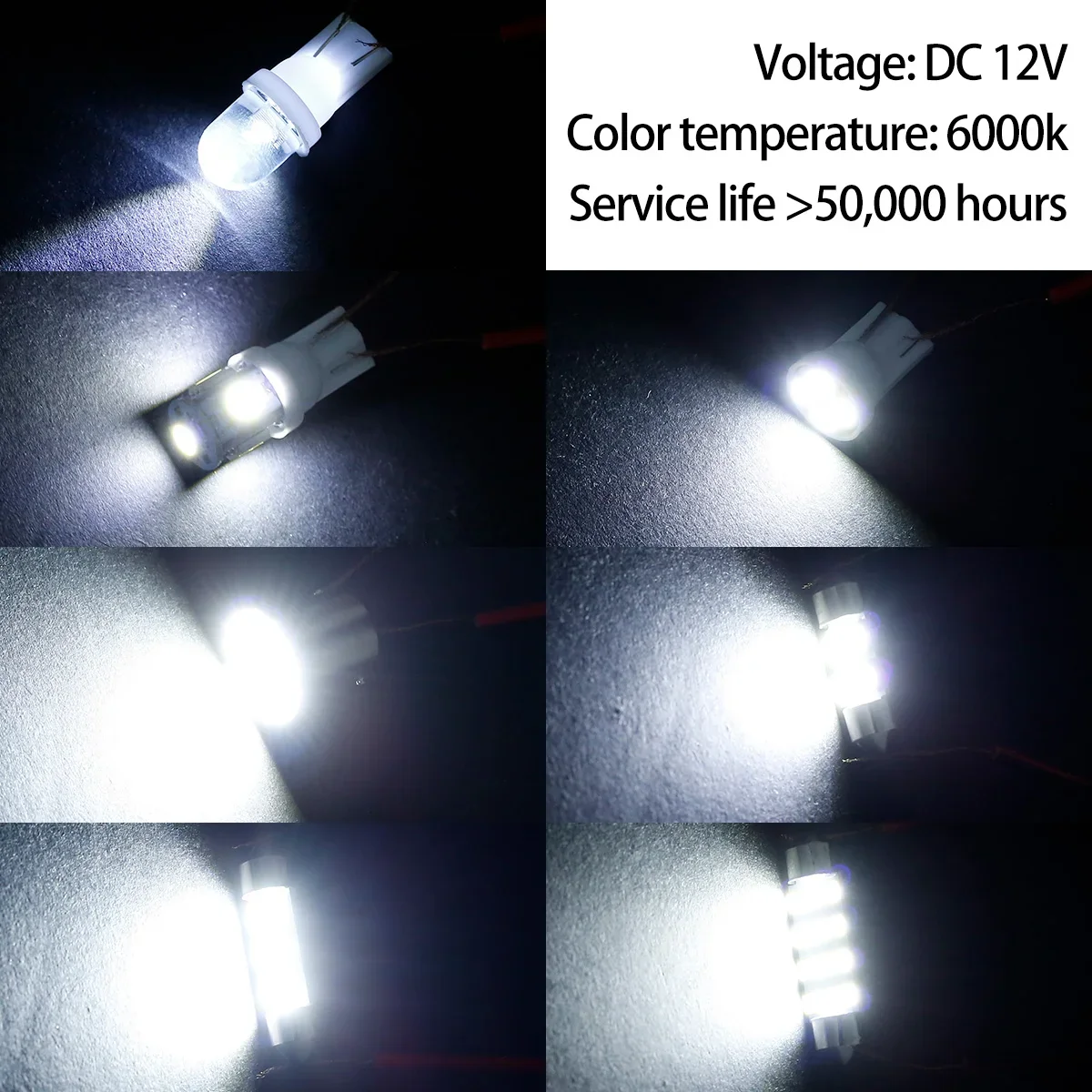 42 ชิ้น LED ภายในรถ T10 6000 พัน SMD LED เปลี่ยนป้ายทะเบียน/อ่านหลอดไฟซีนอนสีขาวภายในหลอดไฟ