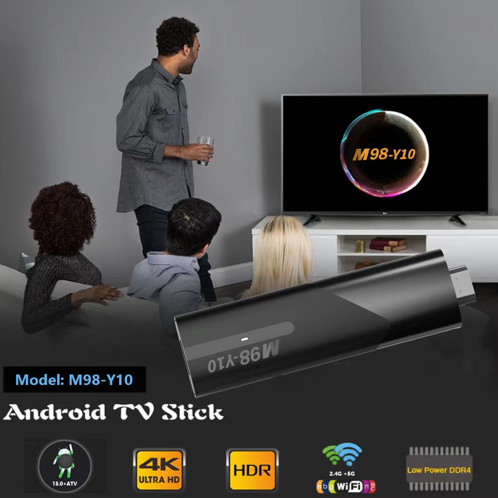 Mini TV Stick Android 13 Allwinner H618 Quad Core Cortex A53 Suporte 8K Vídeo 4K Wifi6 BT5.2 Voz Remota Smart TV Box