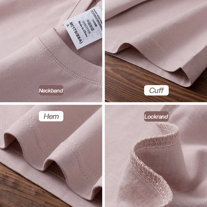 6.7oz 190gsm T-shirt in cotone pettinato Magliette da uomo Solid Tops Donna Uomo Personalizzato Uniforme della squadra Abiti di classe Estate Personalizzazione del marchio