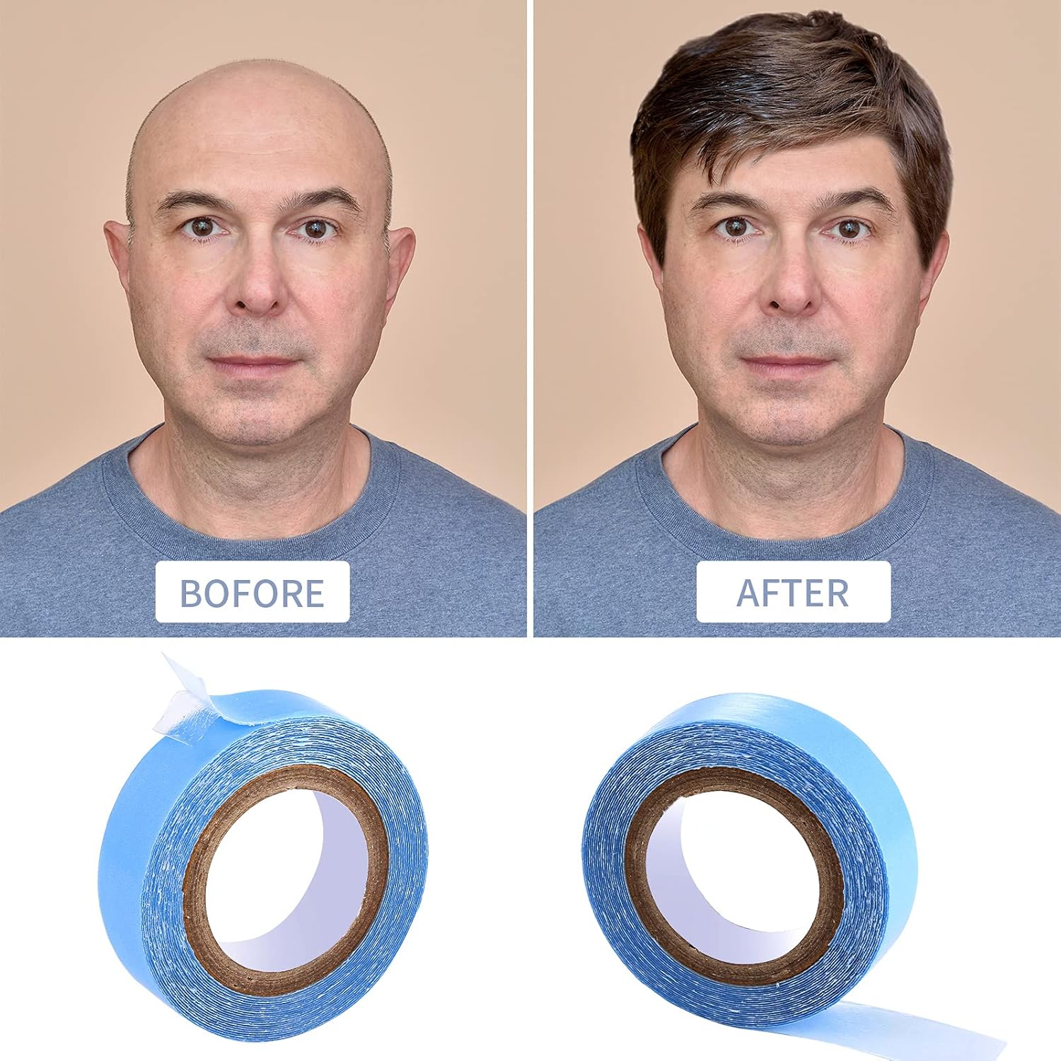 5PC Lace Front Ondersteuning Pruik Tape Dubbelzijdig Waterdicht Super Hold Lijm voor Lace Front Pruik Toupetje, haarstukken, Haarverlenging