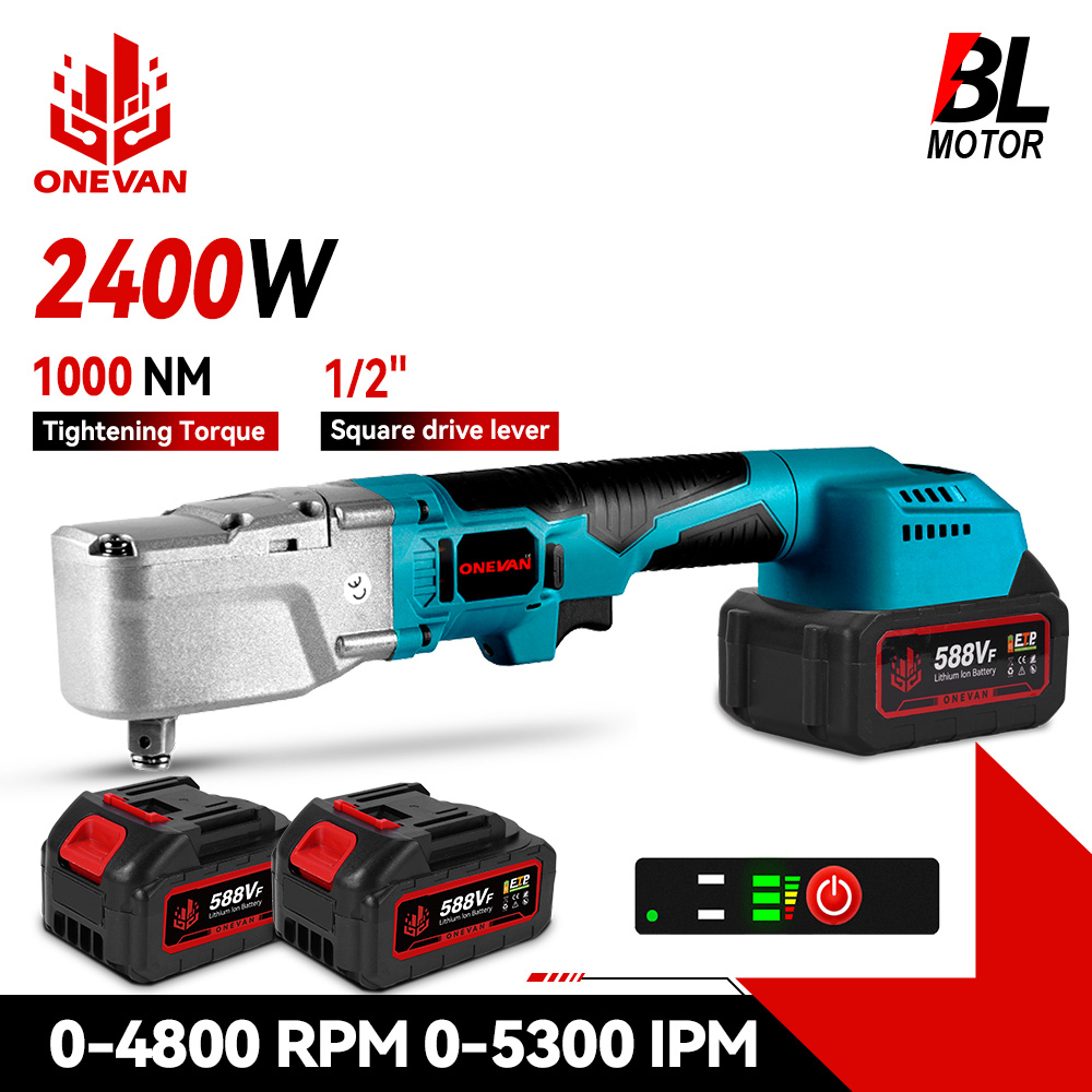 ONEVAN бесщеточный электрический ключ с трещоткой 1/2 дюйма, 1000 нм, съемный винт, гайка, 4800 об/мин, электроинструмент для ремонта автомобиля, штифт для аккумулятора Makita 18 В