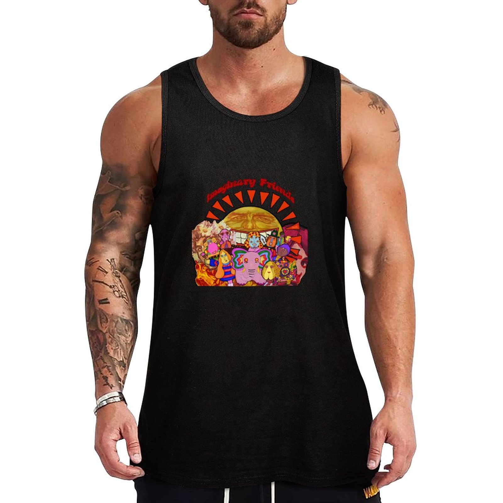 The Junipers - Imaginary Friends Album Cover Art Merch Tank Top Fashion 2025 Pakaian Olahraga Pria untuk Pria