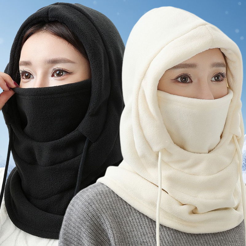 2024 Herfst en Winter Stijl Pluche Hoed Dames Outdoor Fietsen Kap Skimuts Warm Masker Sjaal Twee-in-één Verdikte Hoed