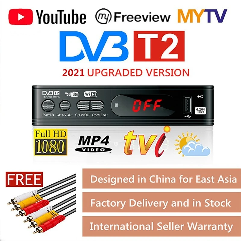 HD 1080p Tv Tuner Dvb T2 VGA Dvb-T2 For Monitor Adapter USB2.0 Tuner Receiver Satellite Decoder Dvbt2 Mutiple Language Manual