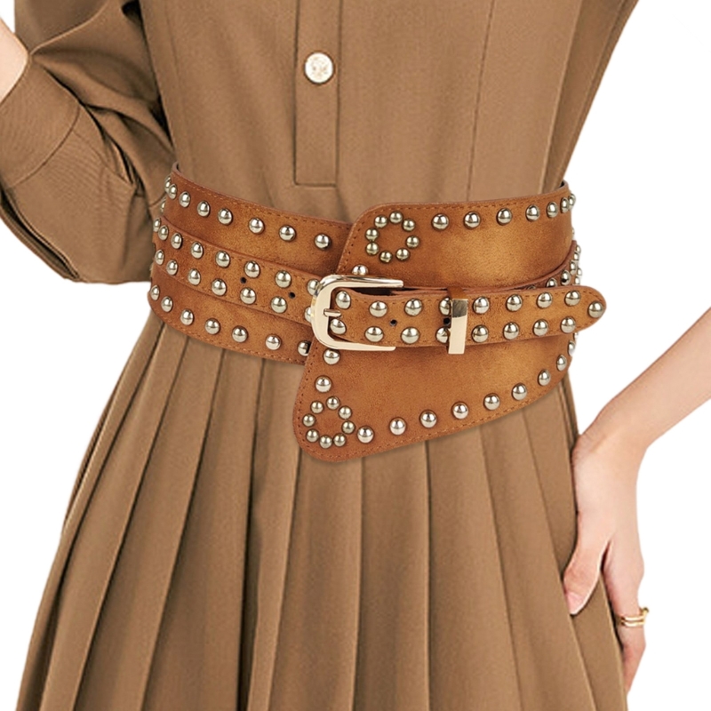 Corsé debajo del busto para mujer, corsé con cinturón elástico y remache aleación, corsé Universal para vestido Formal,