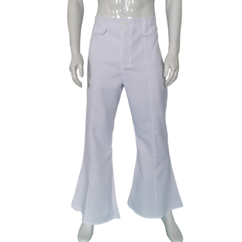 Flared Trousers Retro Disco Flared Hem Sequin Pants for Men 60s 70s Vintage Costume for Halloween Carnival Music Festivals Shiny