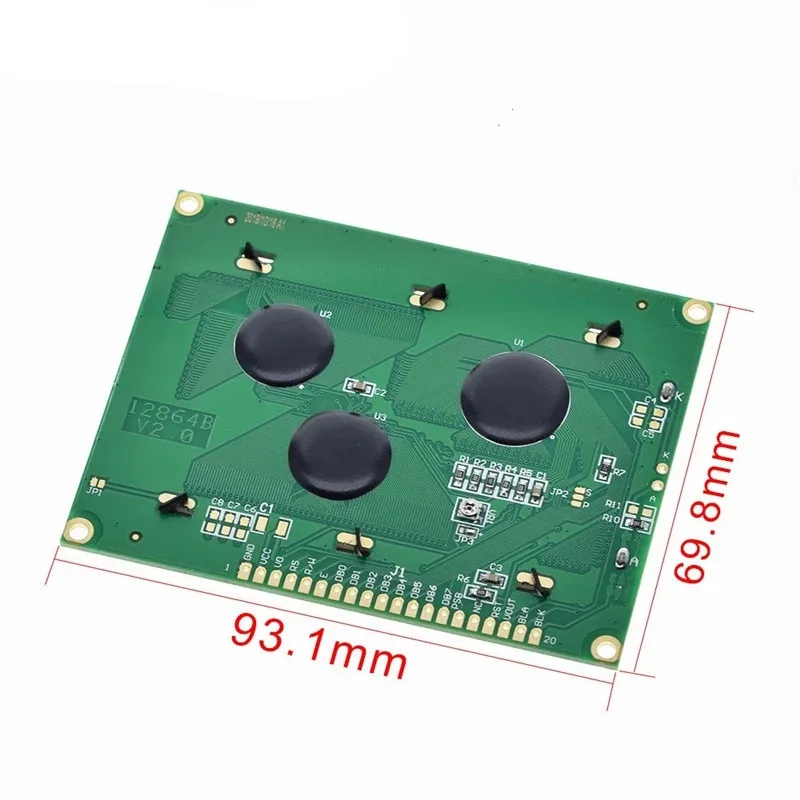 12864 LCD 5V 128*64 puntos pantalla azul/verde con retroiluminación ST7920 puerto paralelo LCD12864 para arduino