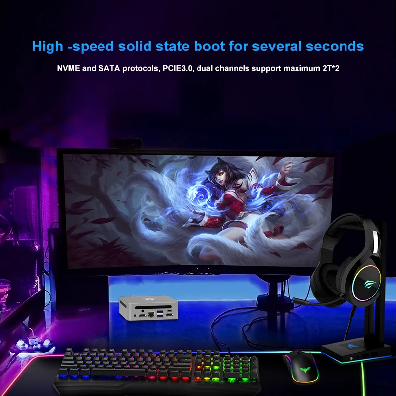 GenMachine Новый AMD Ryzen 7 4800H Windows 10/11 МИНИ-ПК DDR4 MAX 64 ГБ 65 Вт WIFI6 (2,4 ГБ/с) RTL8852, BT5,2 4,2 ГГц Настольный игровой ПК