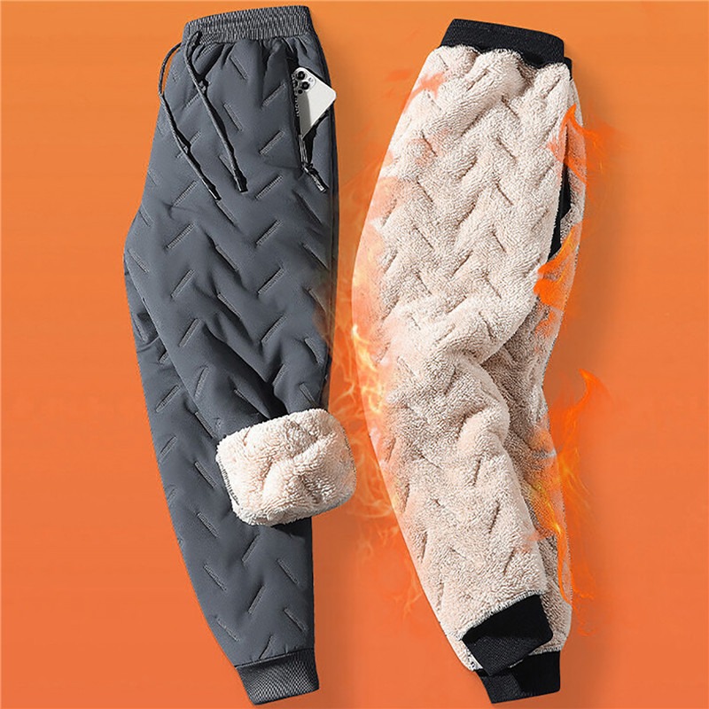 Winter verdikte damesbroek lange warme effen kleur rechte broek koude weerstand dames pluche sport lange broek met trekkoord