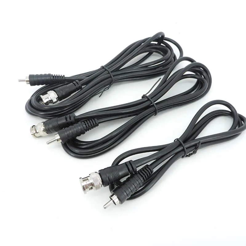1 M 2 M 3M วิดีโอ BNC ชายไป RCA ชาย JACK COAXIAL CABLE CONNECTOR ADAPTER สําหรับกล้องวงจรปิดระบบกล้องอุปกรณ์เสริม q1