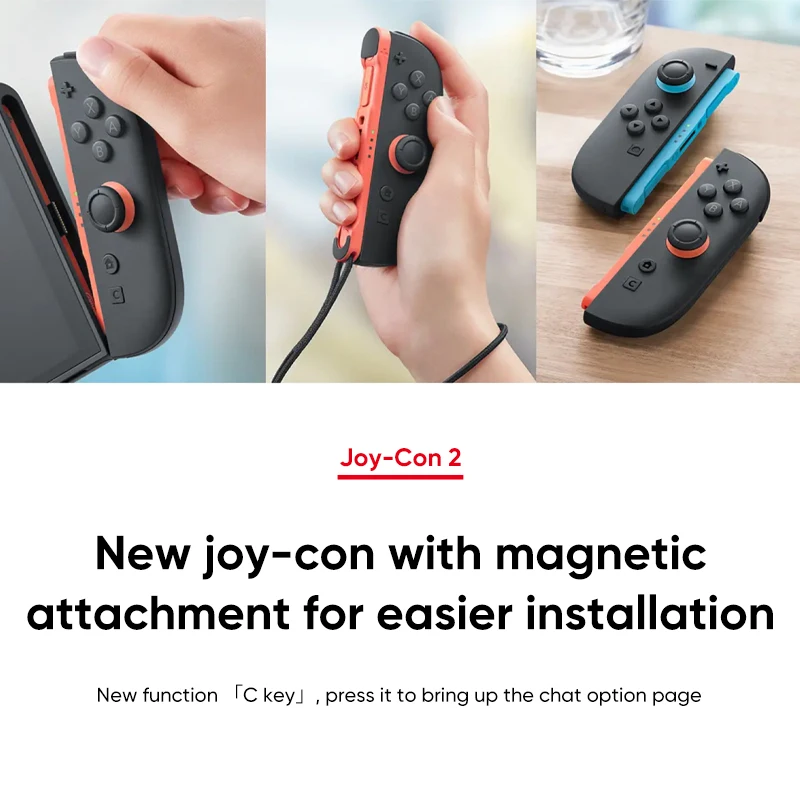 【Marke+】Nintendo Switch 2 mit Mario Kart World 7,9-Zoll-LCD-Display Joy-Con2-Griffkonsole Stabiler TV-Modus Videospielen