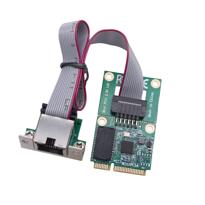 Сетевой адаптер 2,5 ГБ M.2 A+E/Mini PCIE к RJ45, COM-порт RTL8125BG, чип 2,5G/1G/100 Мбит/с Gigabit Ethernet LAN-карта для настольных ПК