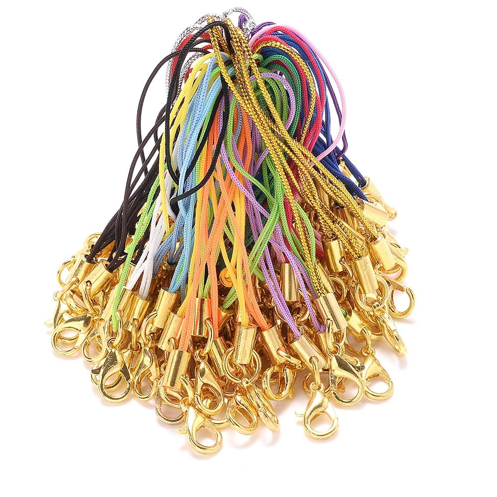 IYOE Multocolor ไนล่อนกุ้งก้ามกราม Clasp พวงกุญแจเชือก Connector สำหรับ DIY Craft ตุ๊กตาถุงเครื่องประดับ
