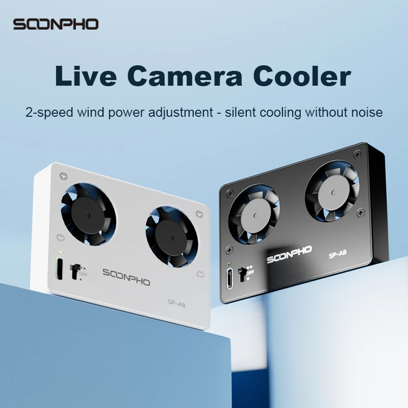Вентилятор охлаждения камеры SOONPHO SP-A8 для Sony Canon FUJI A7M4 ZVE1 A6700 A7C2 ZVE10 ZV1 R5 90D XS10 XT4 X-H2S Dslr Система охлаждения