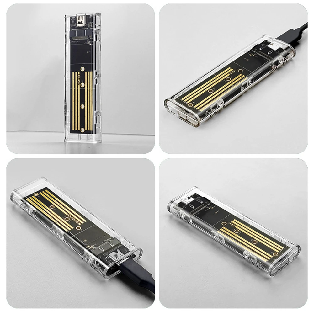 M.2 NGFF/NVME to USB3.0 Mobile Hard Disk Case SATA SSD Type-C 5Gbps Enclosure Adapter