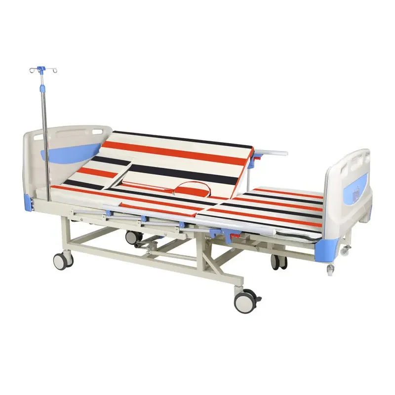 Cama de Hospital plegable para pacientes con discapacidad y ancianos, cama de cuidado en el hogar con inodoro