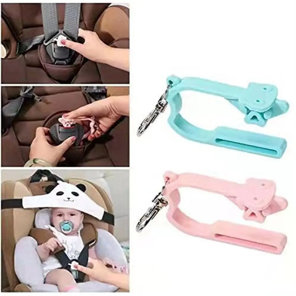 Herramienta de desbloqueo portátil para niños, dispositivo de desbloqueo de llave de asiento de coche, llavero de cinturón de seguridad, 2 piezas