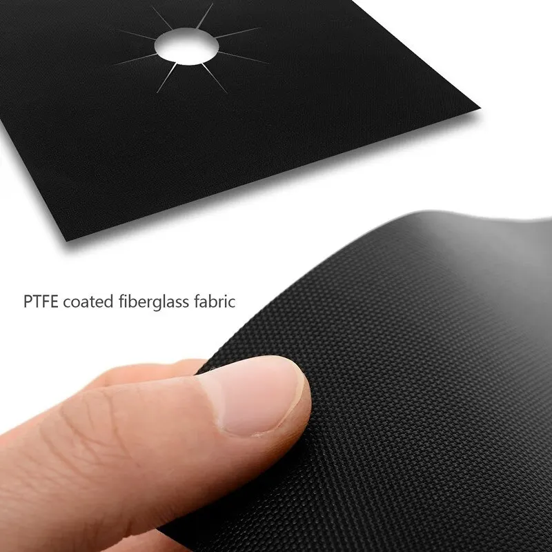 4 ชิ้นเตาแก๊ส Protector หม้อหุงข้าวฝาปิดทําความสะอาด Pad สําหรับเครื่องครัวอุปกรณ์เสริมชิ้น Reusable Boiler Hood Protectiv
