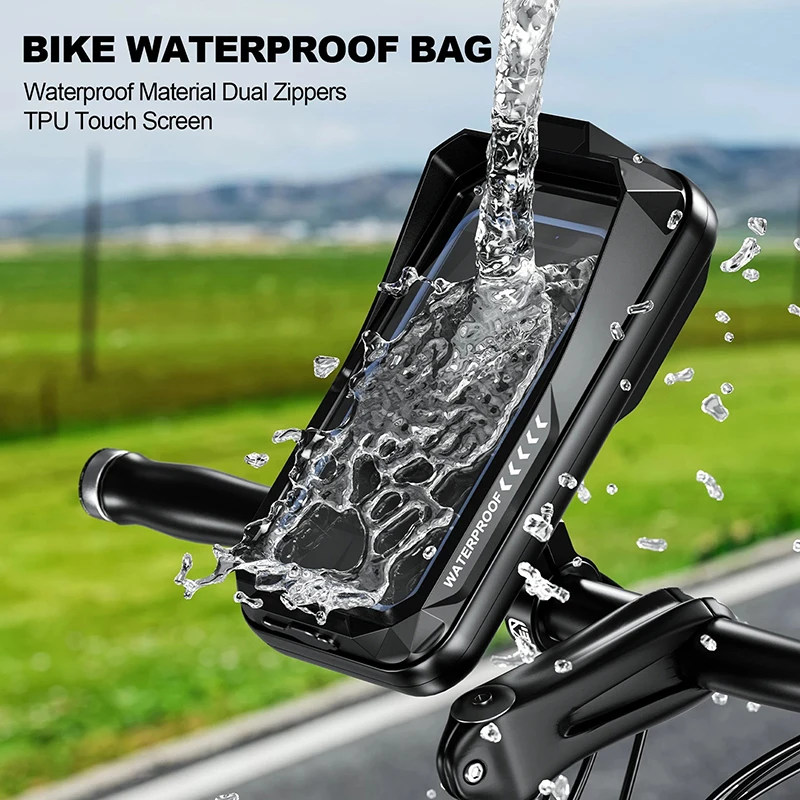 Adjustable Motorcycle Waterproof Holder Universal Anti Fall Phone Mount Handlebar Suitable Motorcycle Bike Phone Holder
