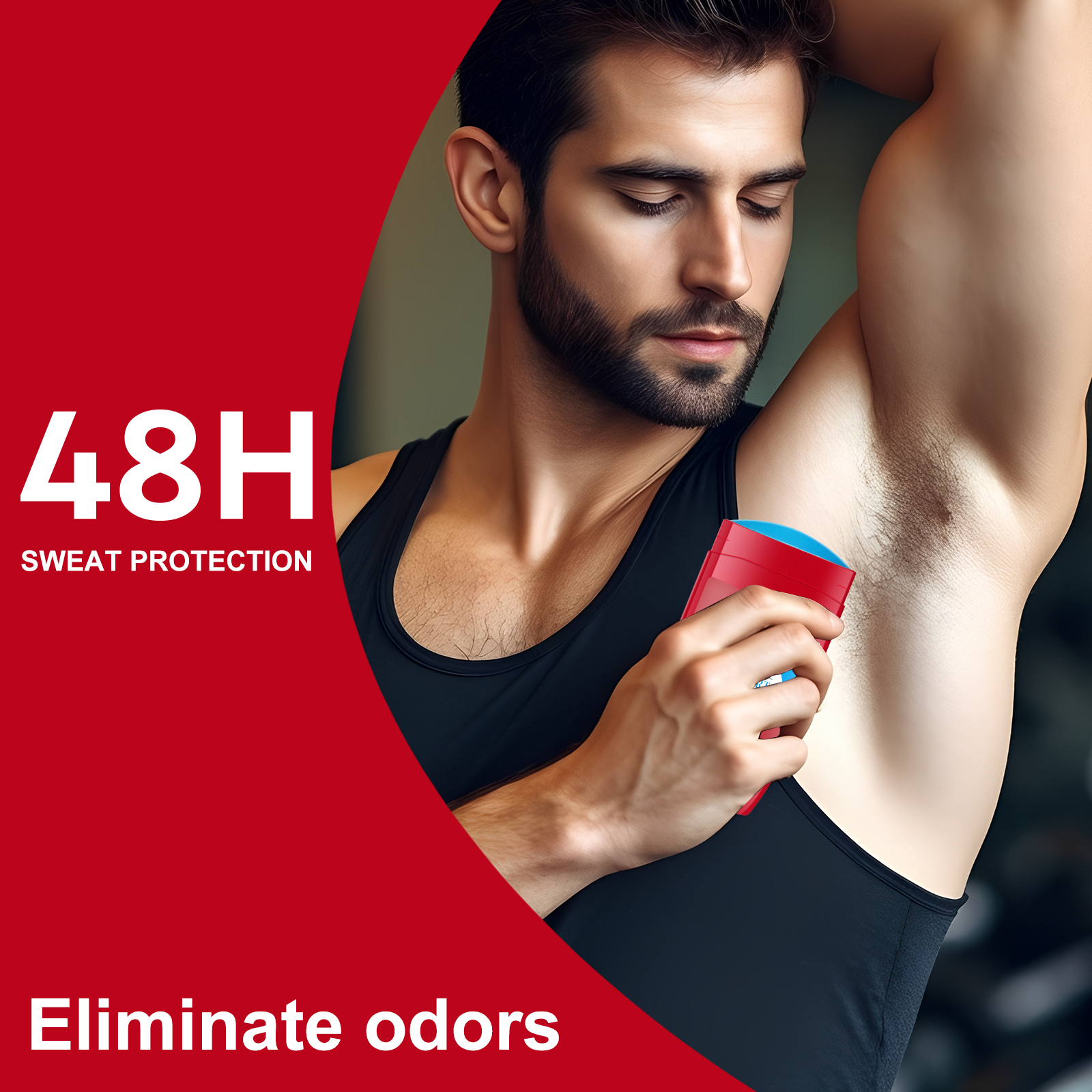 Desodorante sem alumínio para homens, proteção contra odores 48H, frescor 48H e durabilidade, com perfume de cedro de sândalo, 85g/3OZ