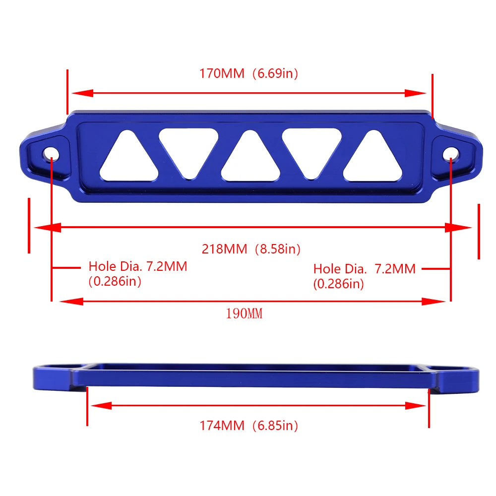 Carro de corrida 218mm / 190mm alumínio universal bateria auto amarrar montagem suporte barra cinta para honda civic ek eg