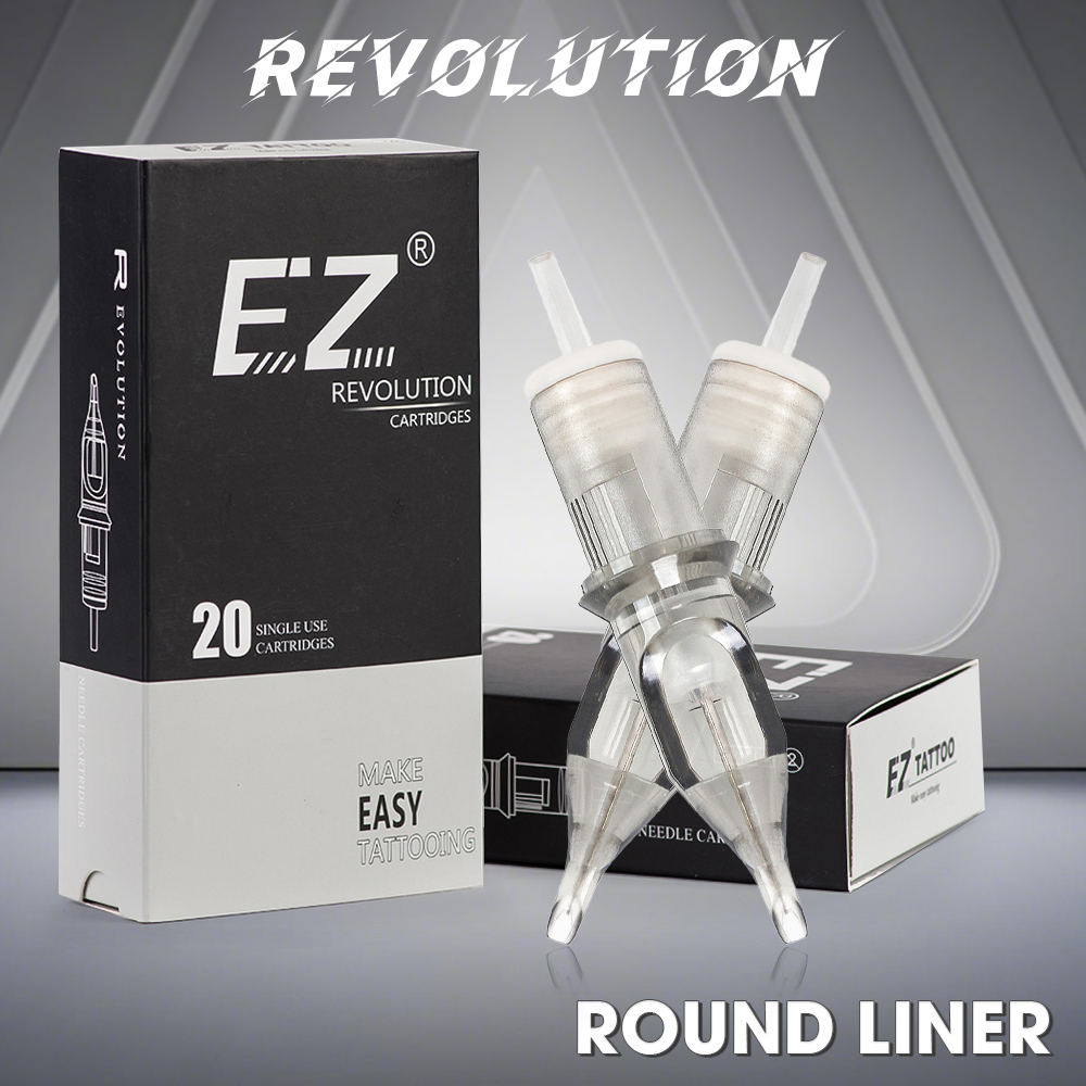 RC0803RLT EZ Revolution иглы для тату-картриджей с круглым вкладышем, супер плотный X-конус 7 мм для роторной машины для татуировки, 20 шт./кор.