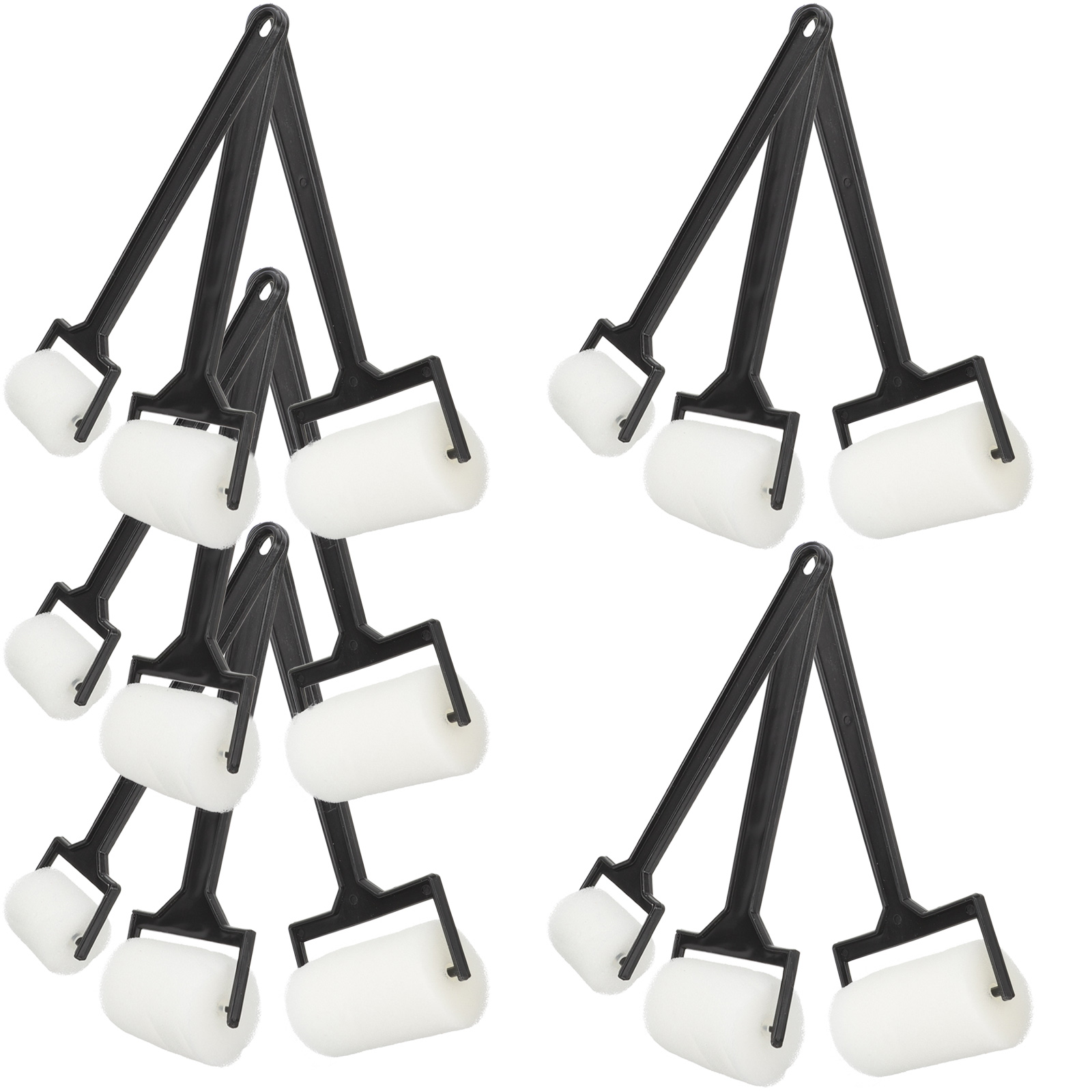 Foam Brushes 15Pcs Foam Paint Brushes Drawing Sponges Roller Kit Sponges Rolling Brush Rollers Foam Sponges Brush Painting