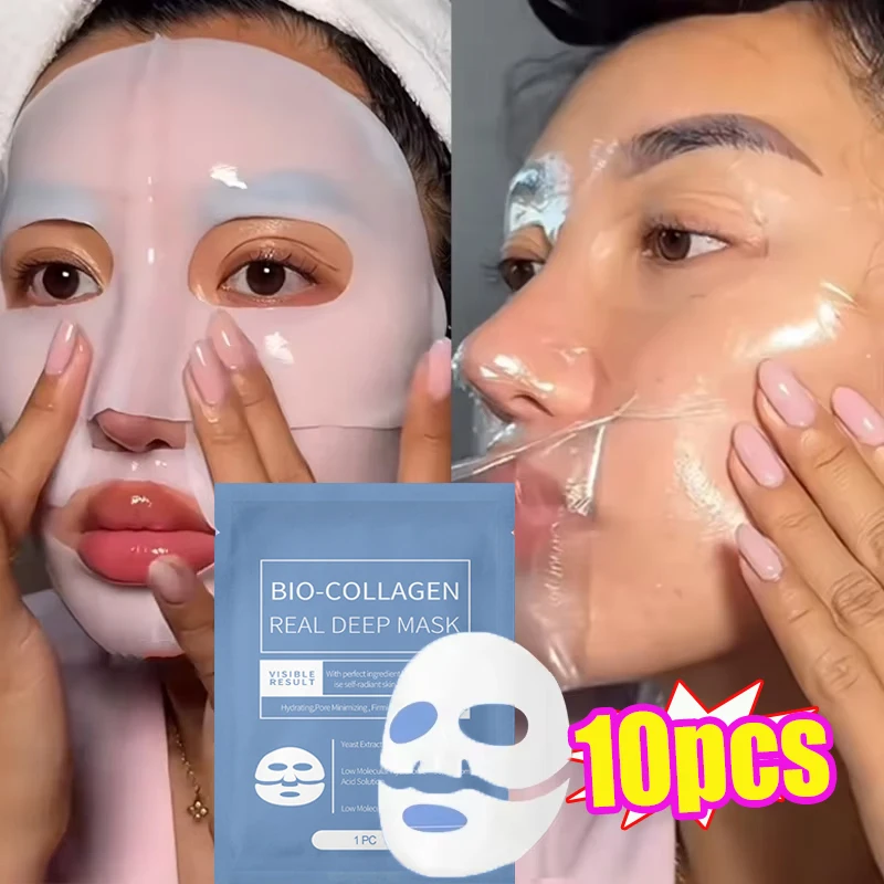 1/3/5/10 pçs bio colágeno máscara facial anti rugas desbotamento rosto linha fina elevador pele firme anti-envelhecimento iluminar cuidados com a pele cosméticos coreanos