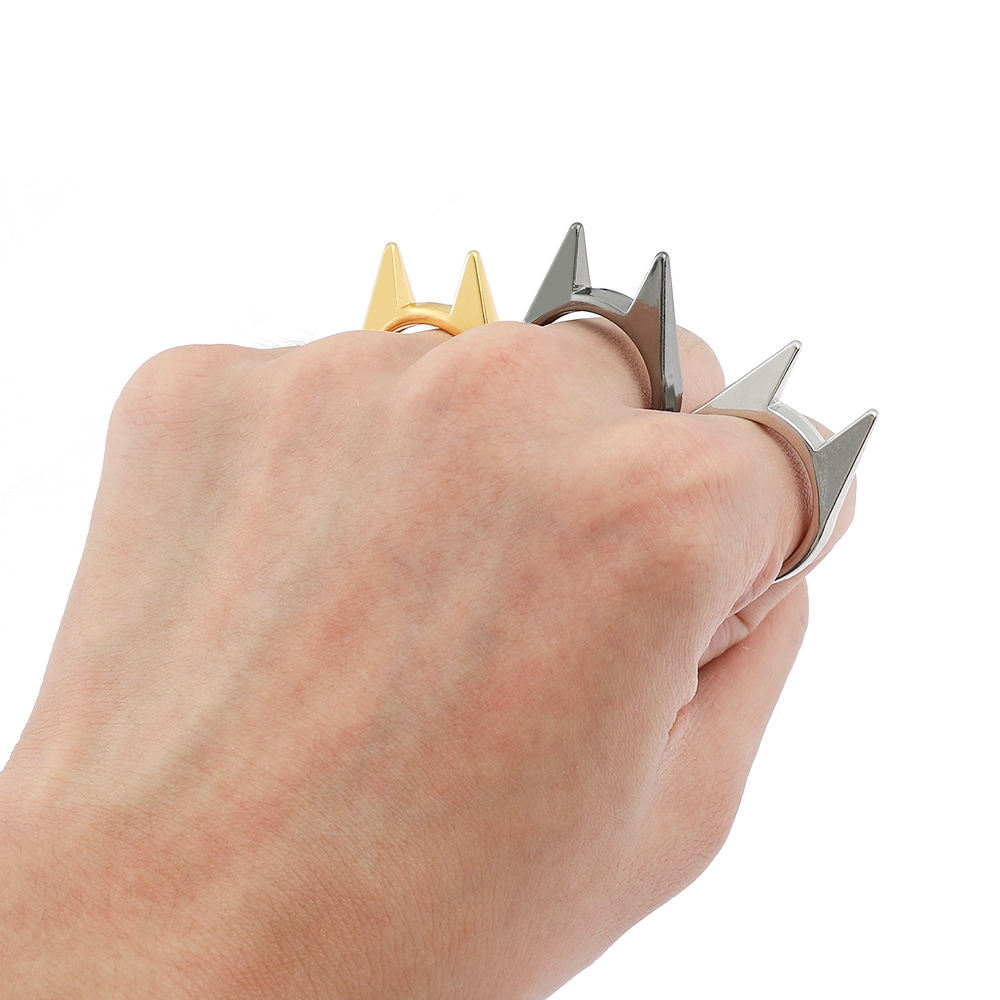 2022 sobrevivência ao ar livre auto defesa anel portátil das mulheres dos homens auto defesa anel dedo arma caminhadas acampamento protetor anel jóias