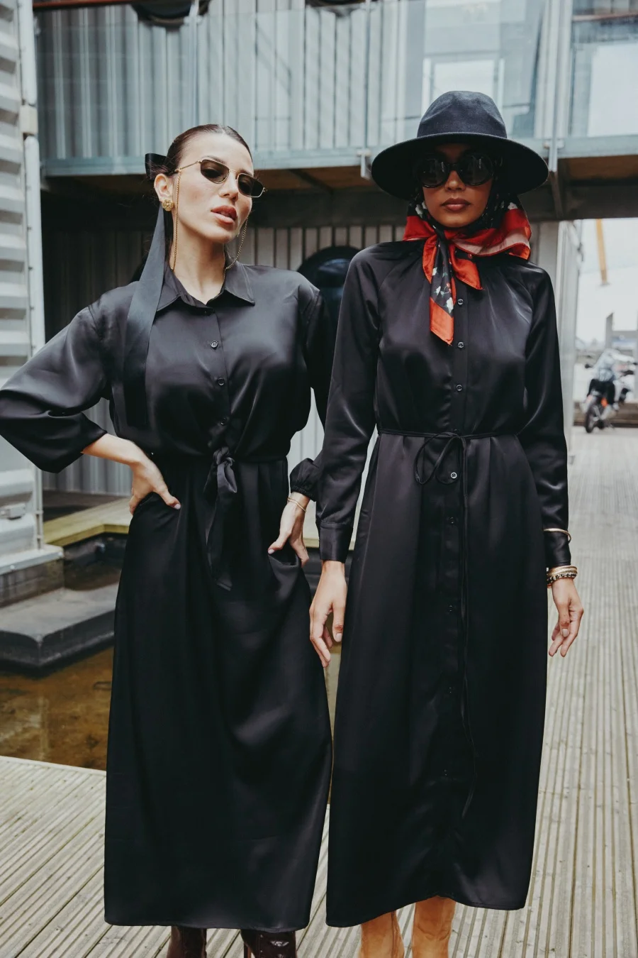 AS AW25 женская атласная рубашка с запахом + платье-комбинация в тон, высококачественный атласный женский наряд, женская одежда