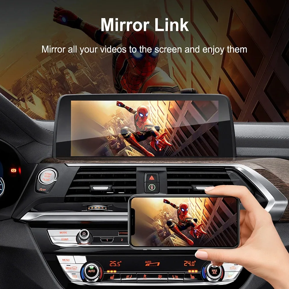 Carabc carplay sem fio para bmw mini f30 f31 f20 f21 f10 f01 x5 e70 x3 f25 nbt cic sistema android auto módulo de integração oem