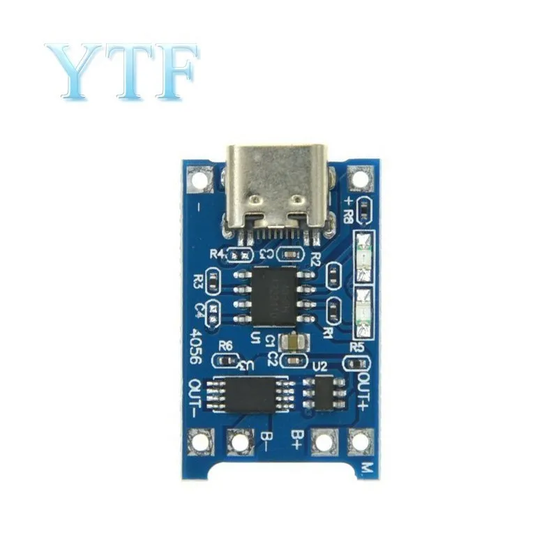 10 Uds. 5V 1A Micro USB 18650 tipo c batería de litio cargador módulo + protección Dual funciones para 18650 TP4056